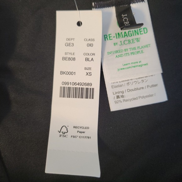 NWT J.Crew Ribbed High Rise Cheeky Bikini Bottom Women Beach Vacation Swim Sz XS - Picture 4 of 6